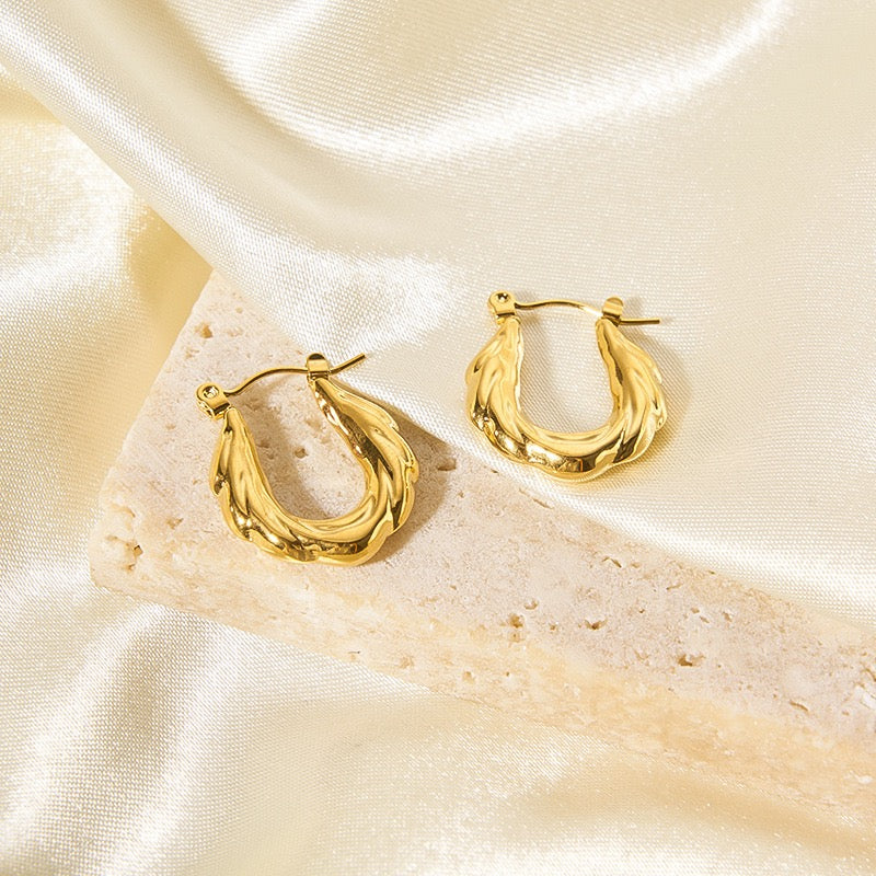 Gold plated hoops