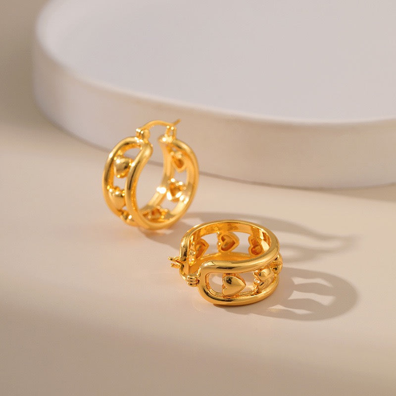 Hearty gold plated hoops