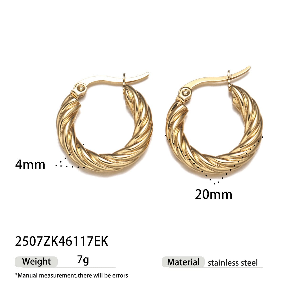 Swiftly twist hoop earrings