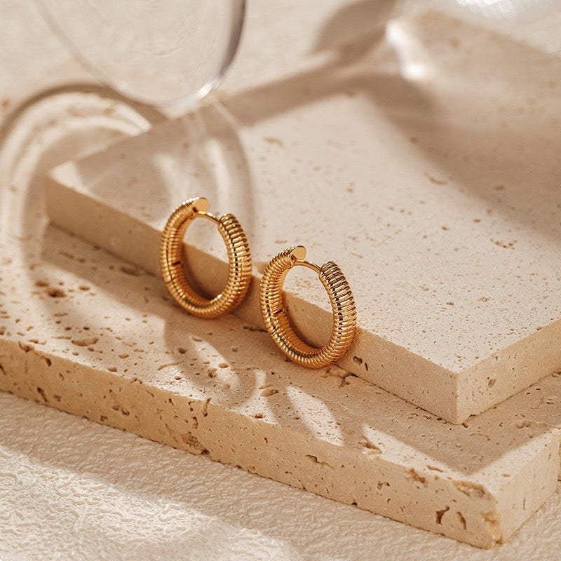 Gold plated hoops