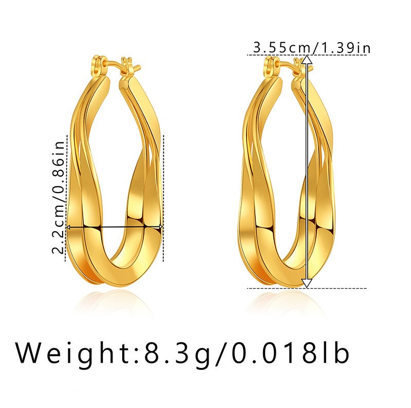 Gold plated earrings