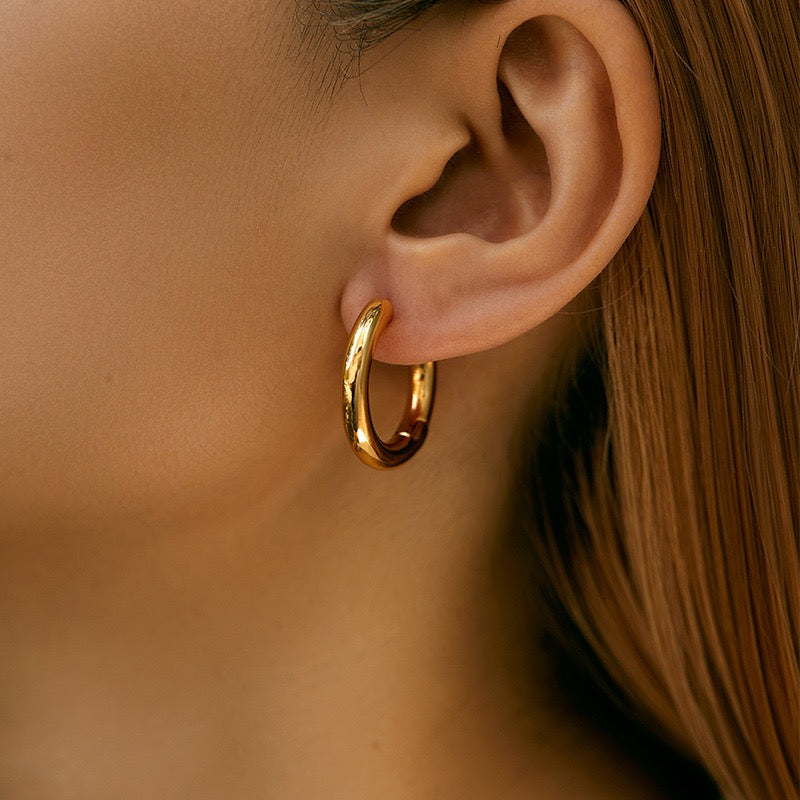 Classic gold hoops