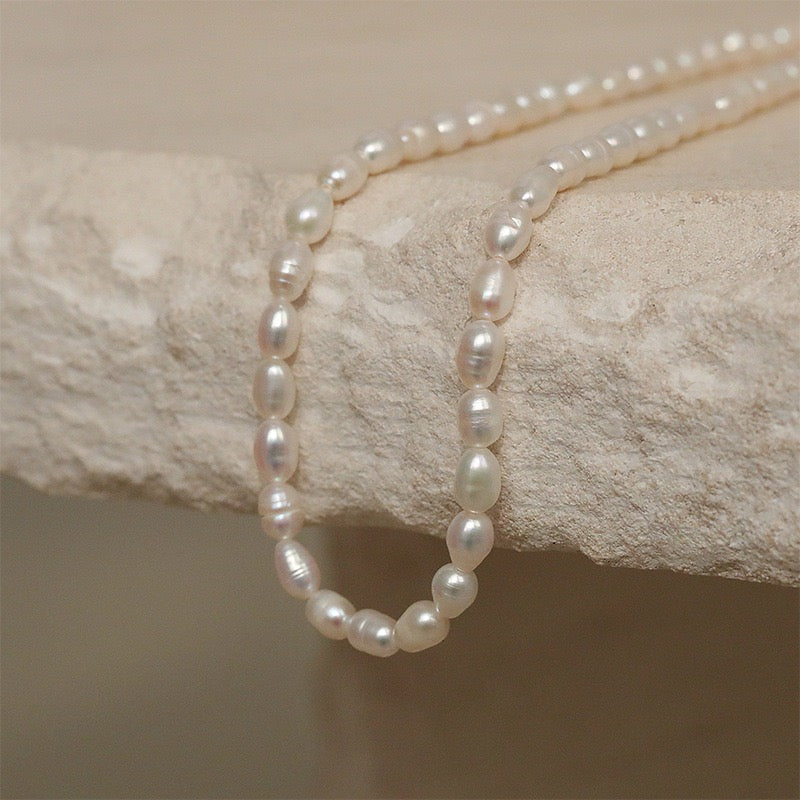 3mm mini Freshwater pearls necklace