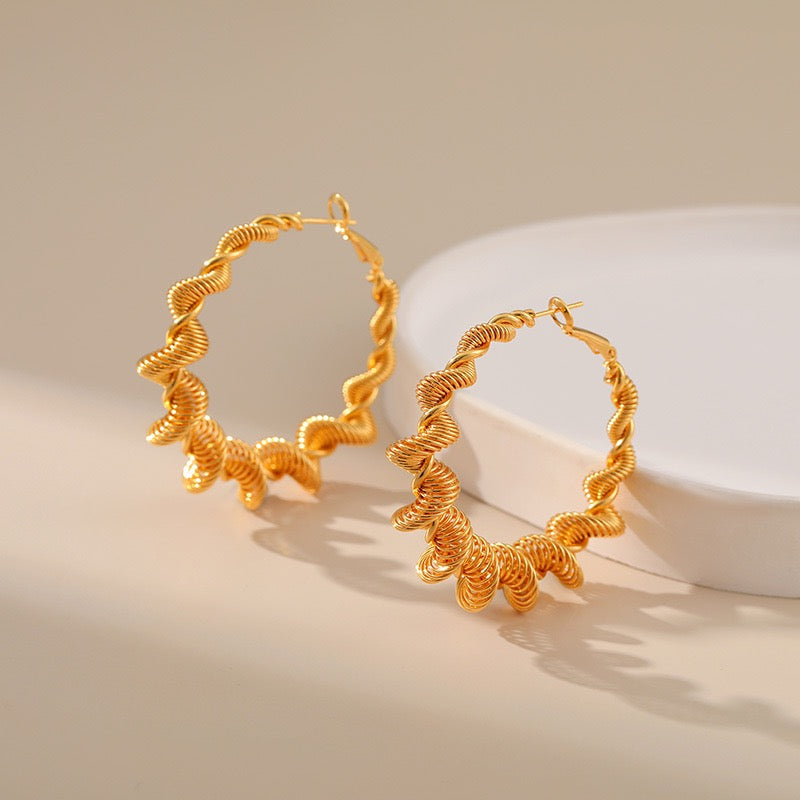 Gold plated hoops