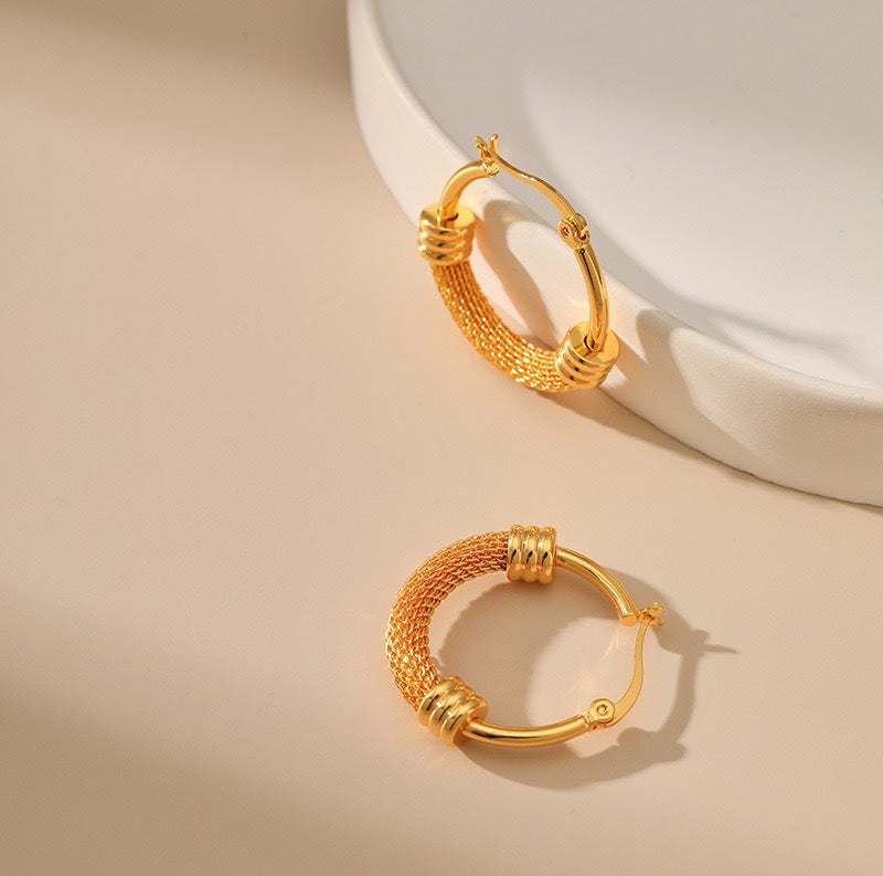 Gold plated hoops