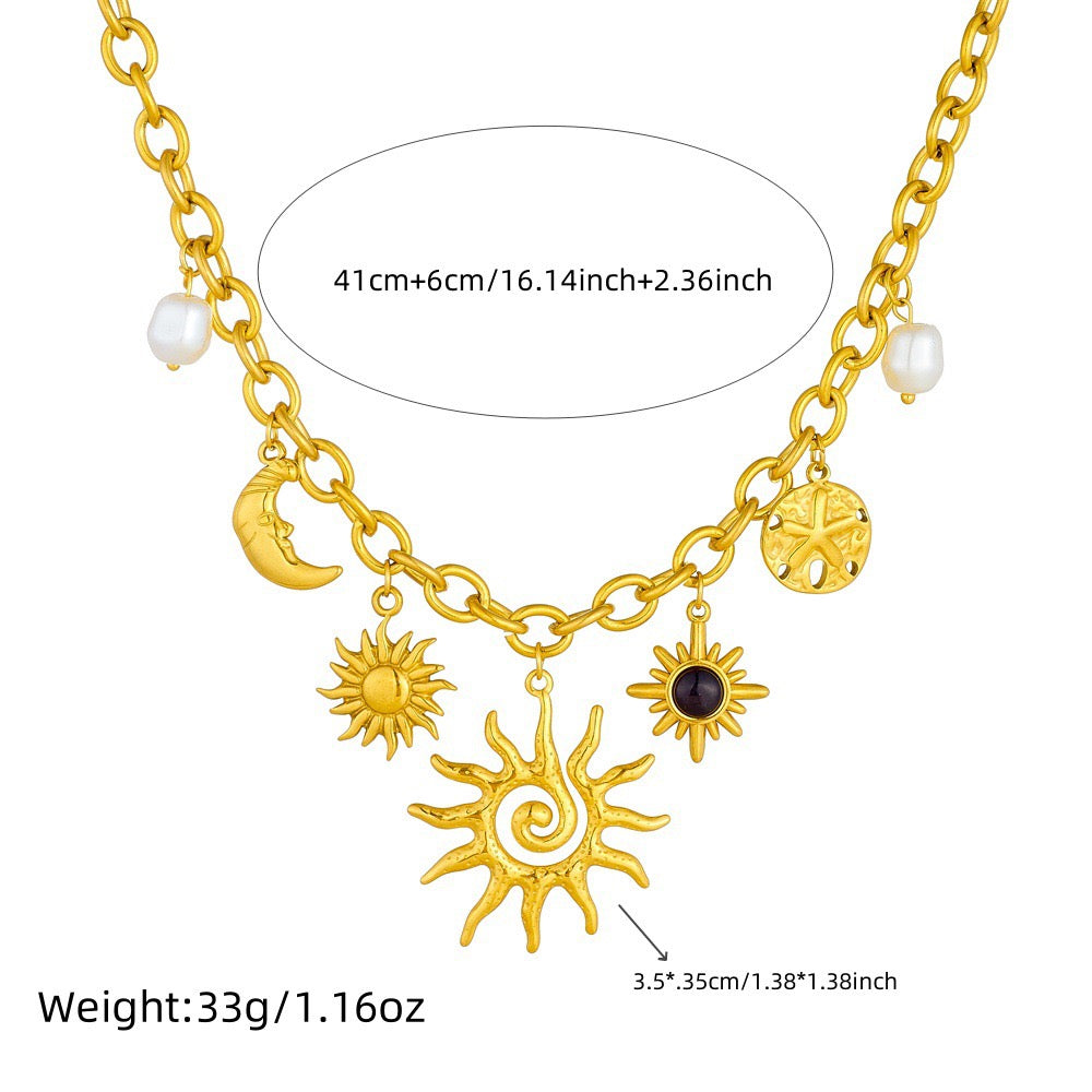 Summer sunny day charm necklace