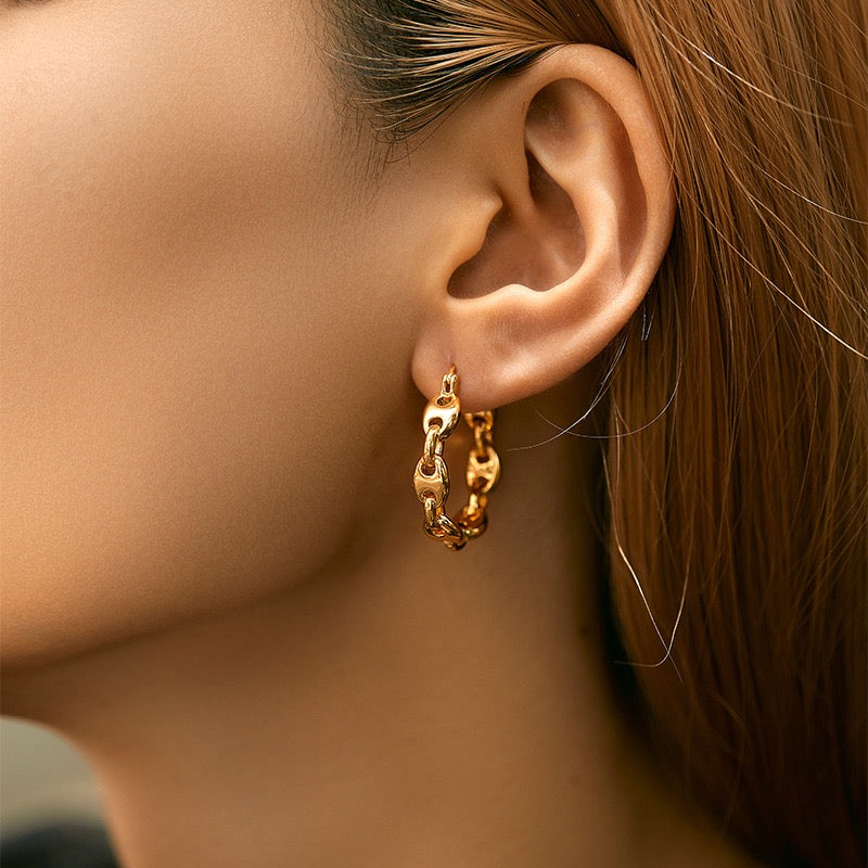 Gold plated hoops