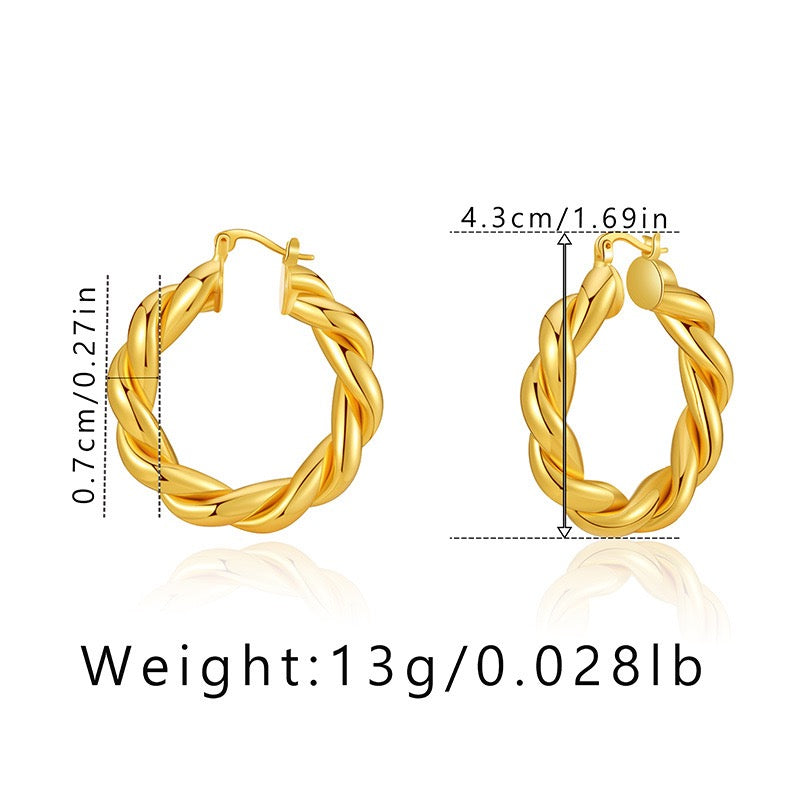 Gold plated hoops