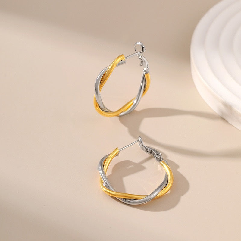 Gold and silver hoops collection