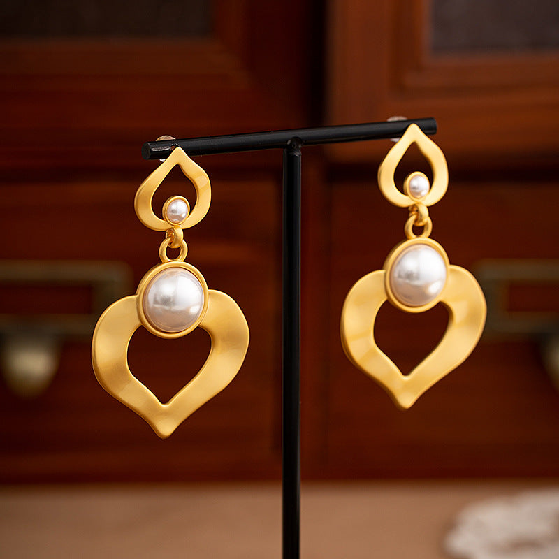 Double hearts earrings