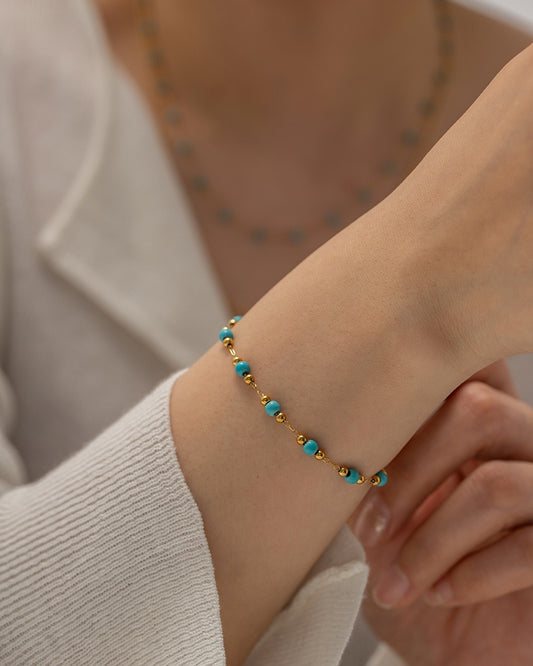 Blue turquoise bracelet