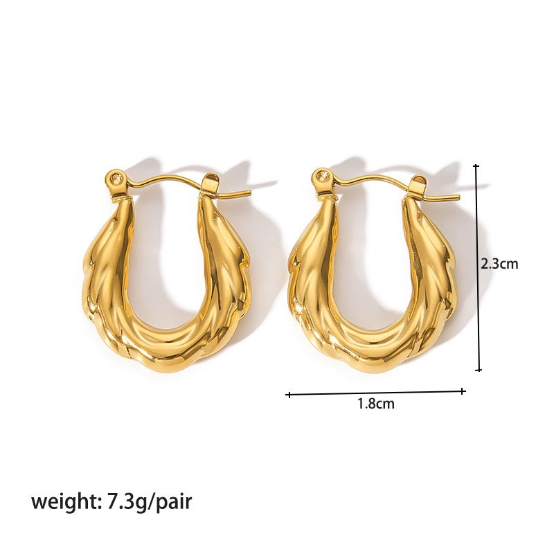 Gold plated hoops