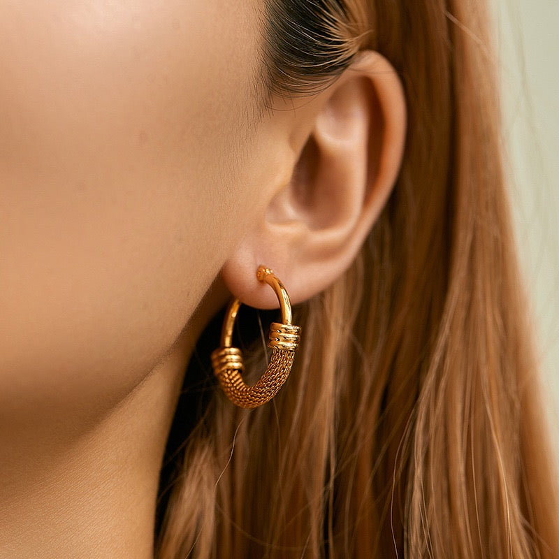 Gold plated hoops