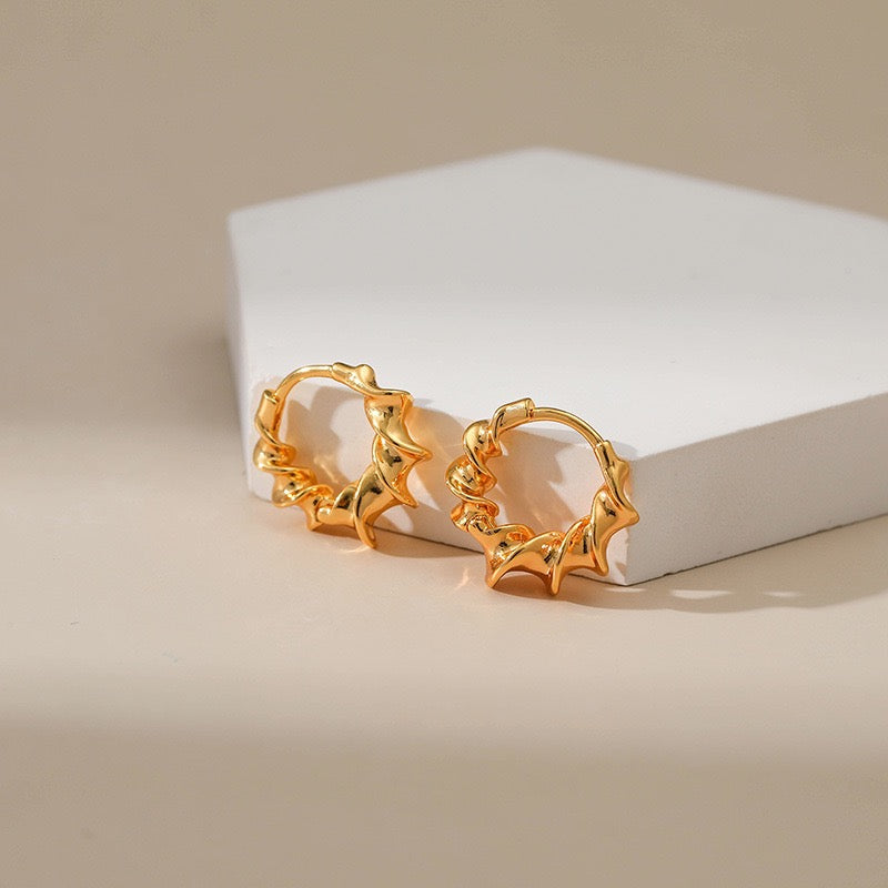 Gold plated earrings