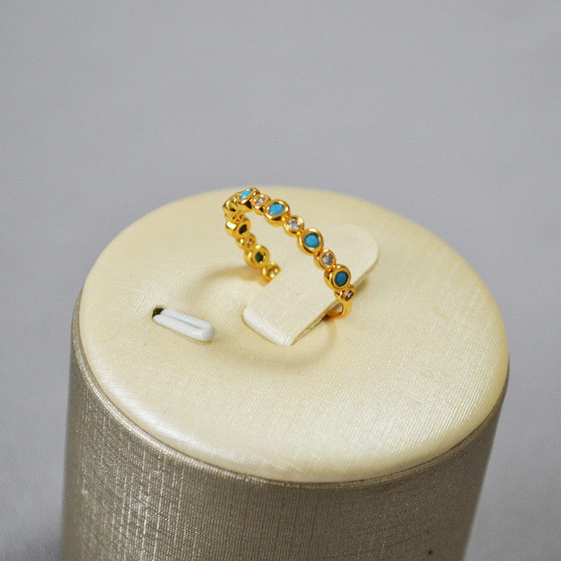 Blue turquoise ring