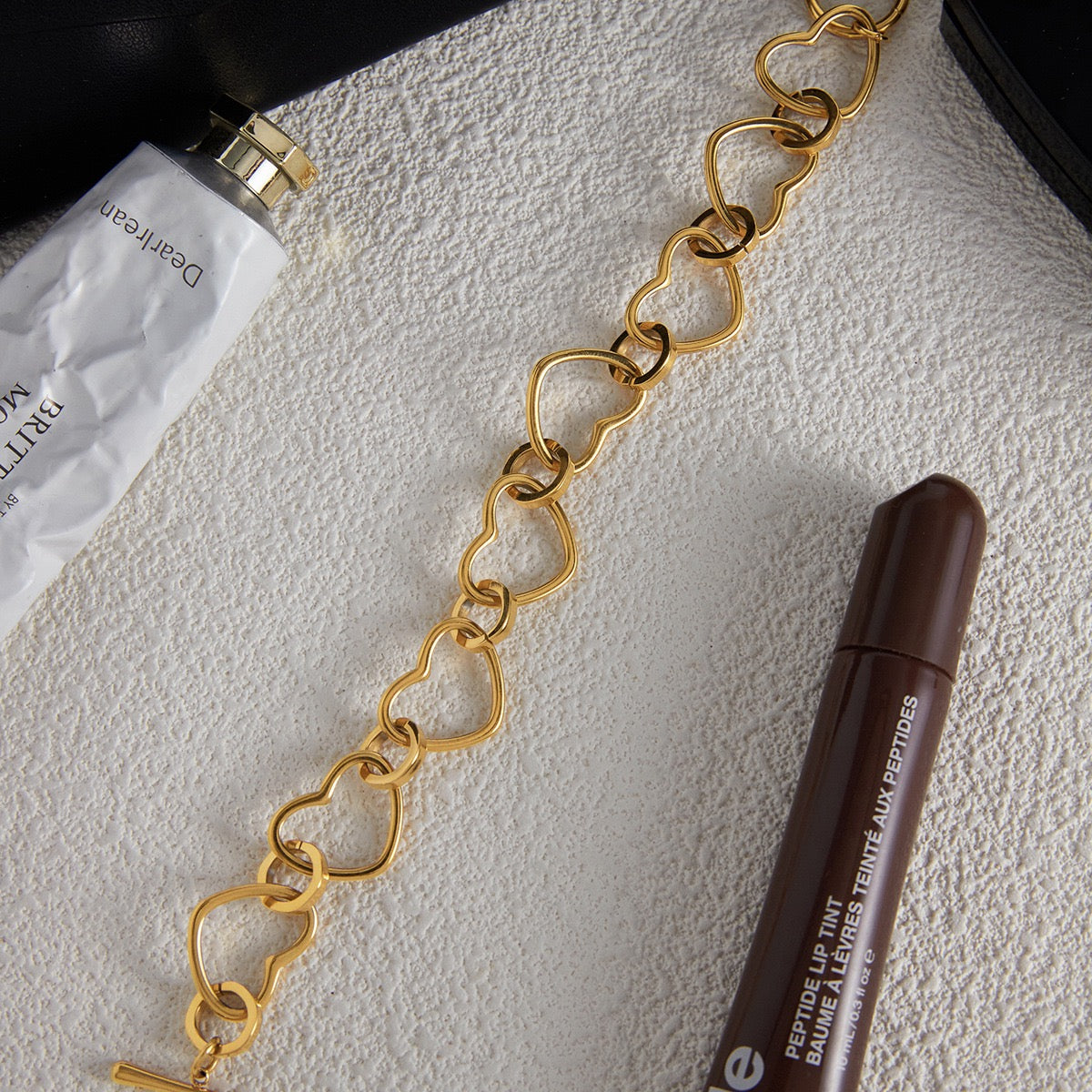 Heart chain bracelet