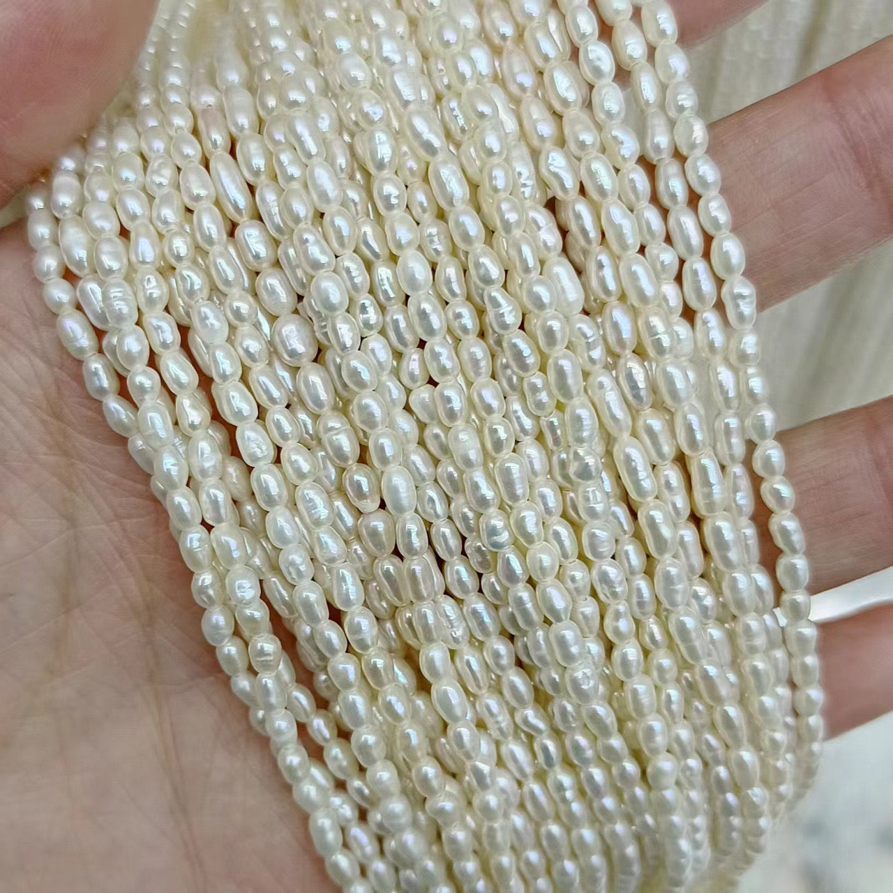 3mm mini Freshwater pearls necklace