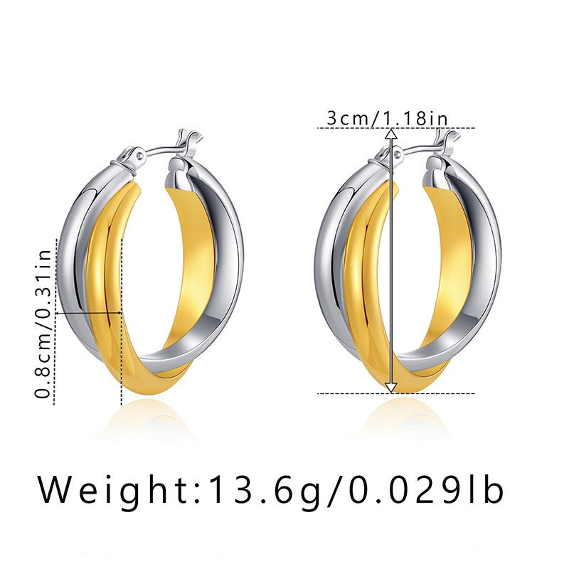 Gold and silver hoops collection