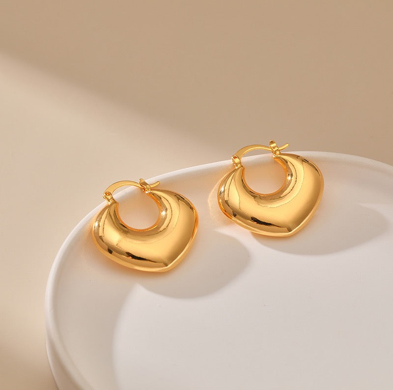 Gold plated hoops