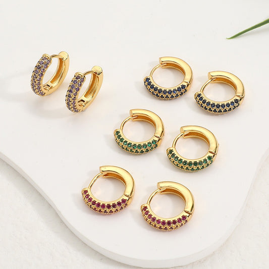 Mini zircon hoops