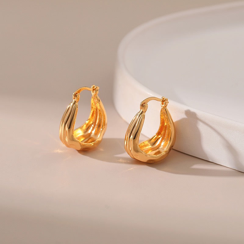 Classic gold plated hoops