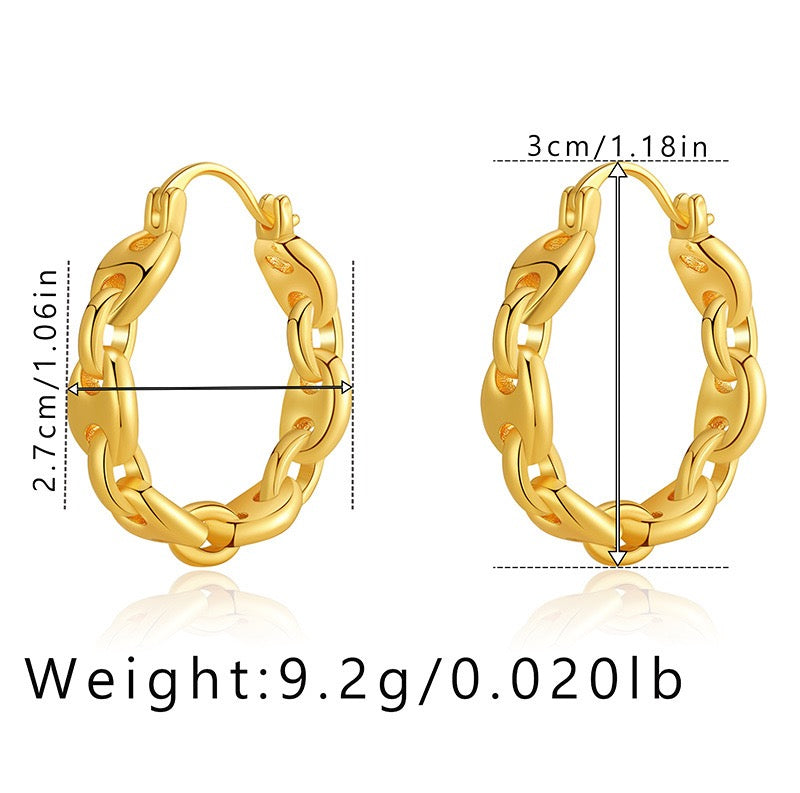 Gold plated hoops