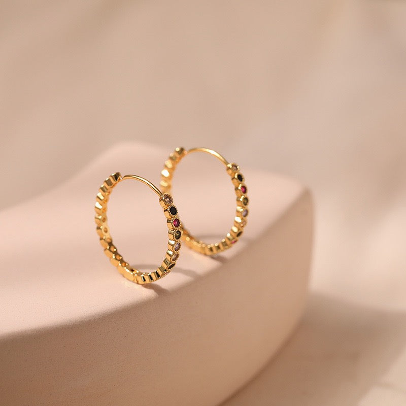 Gold plated hoops