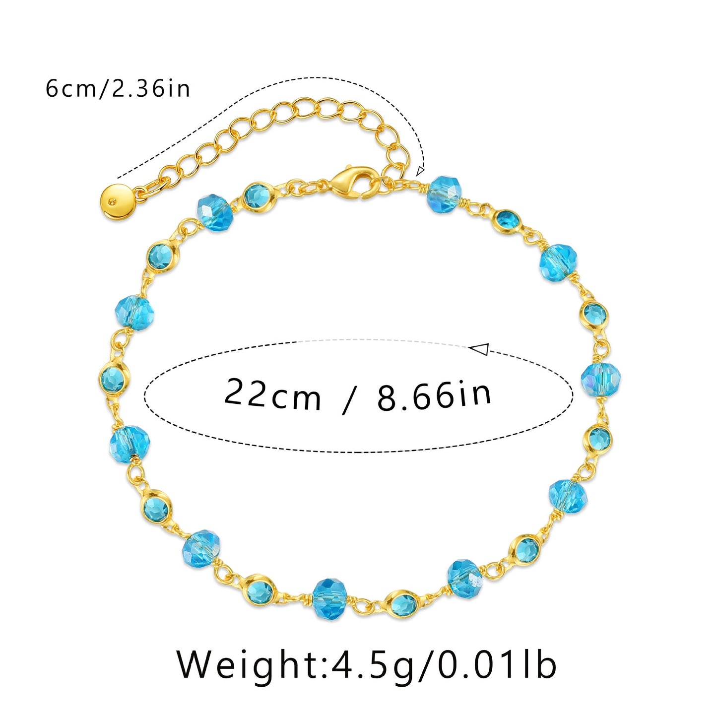 Light blue anklets