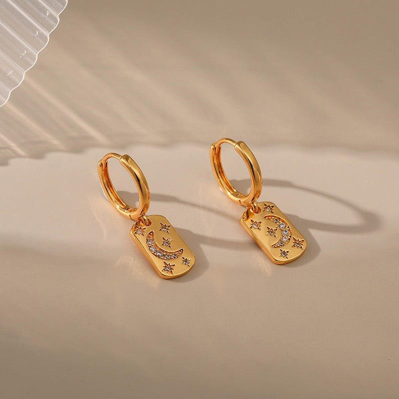 Gold plated hoops