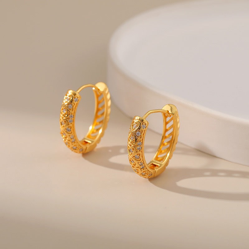 Gold plated hoops