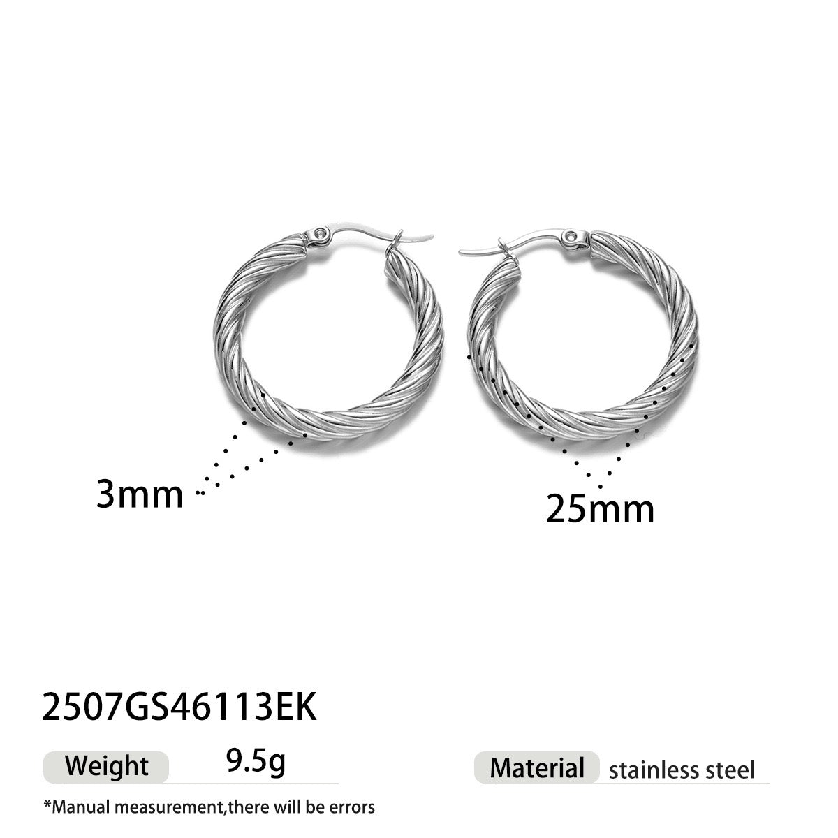 Swiftly twist hoop earrings
