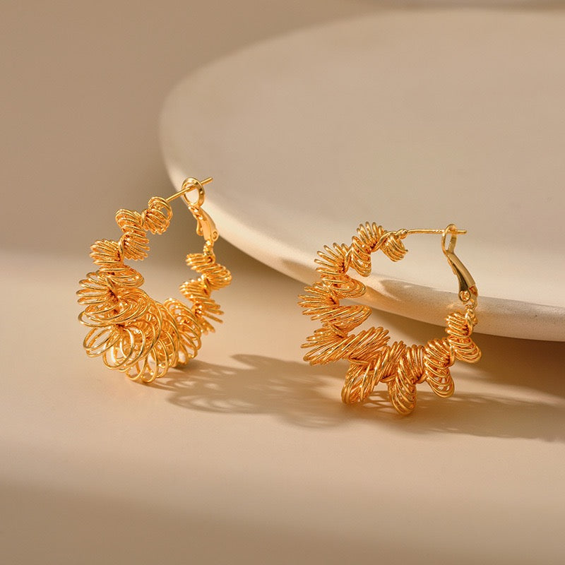 Gold plated earrings