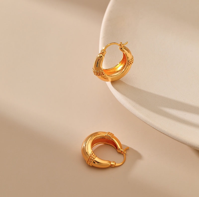 Classic gold plated hoops