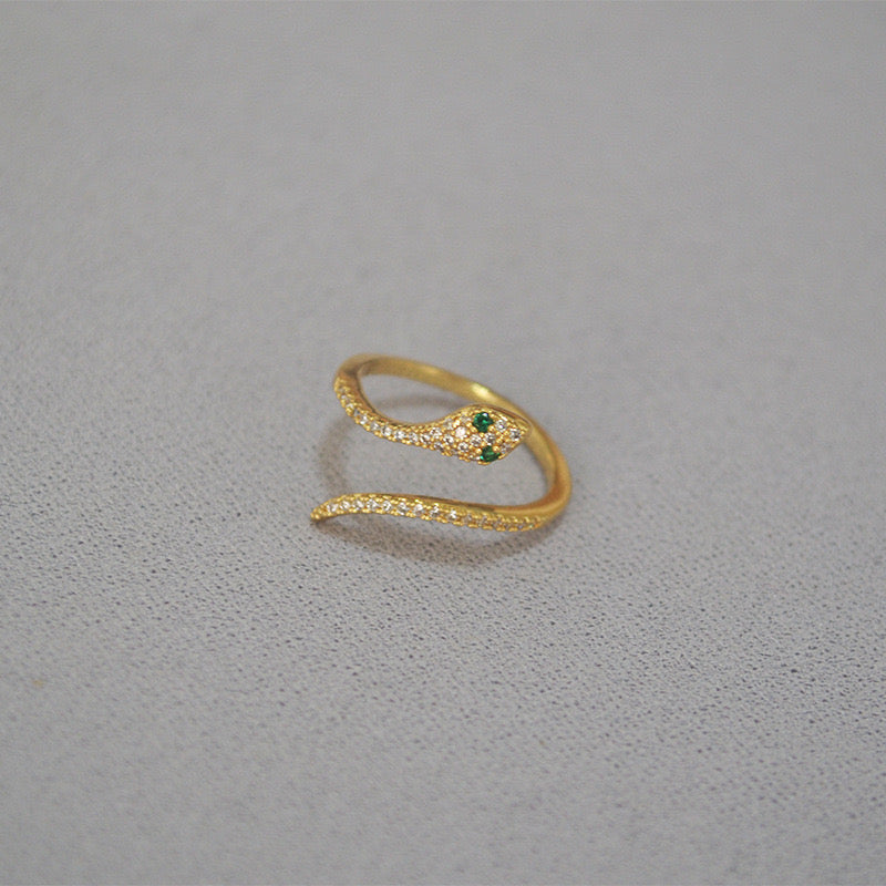 Golden snake ring