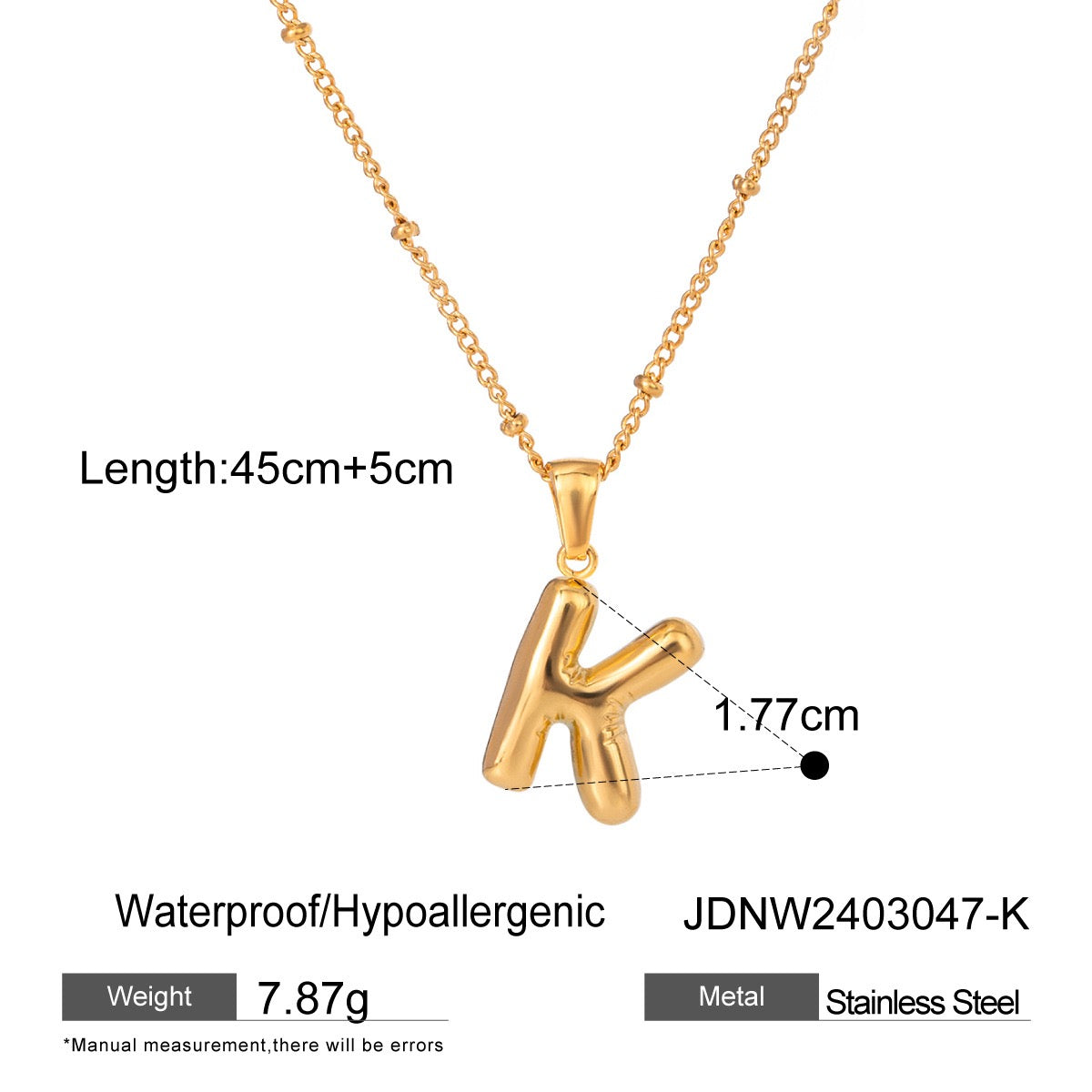 Alphabet name necklaces
