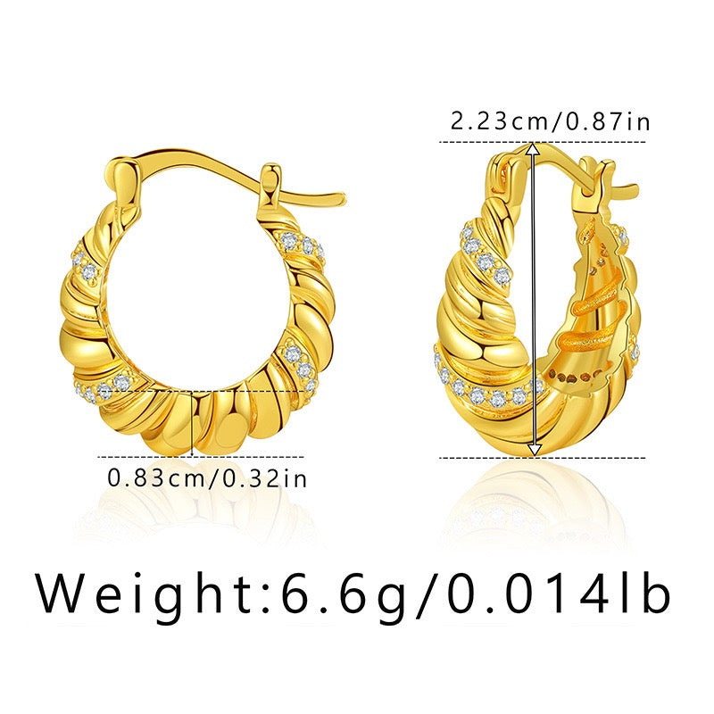 Gold plated hoops