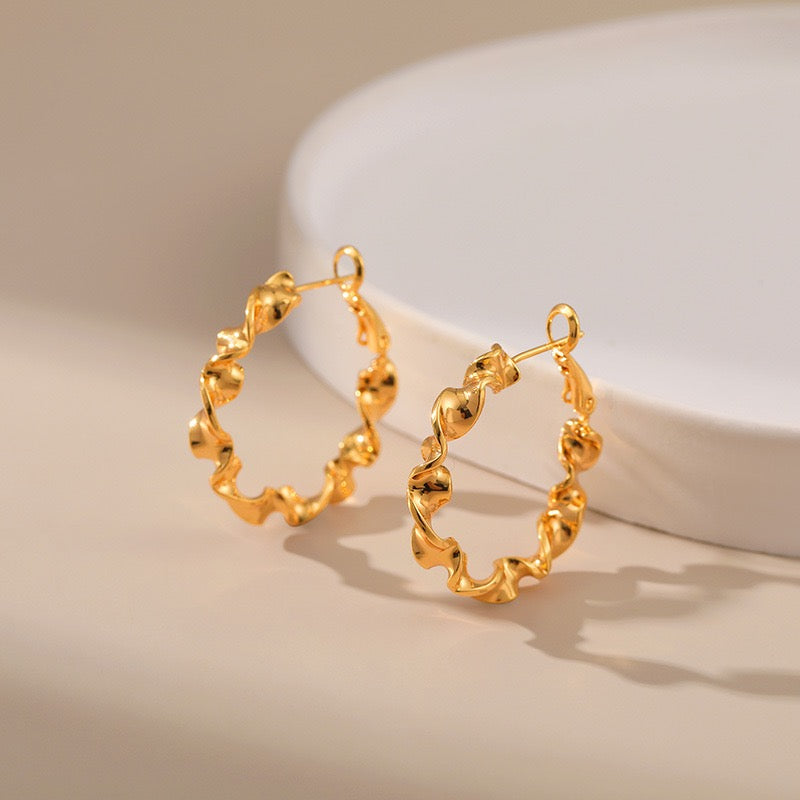 Gold plated hoops