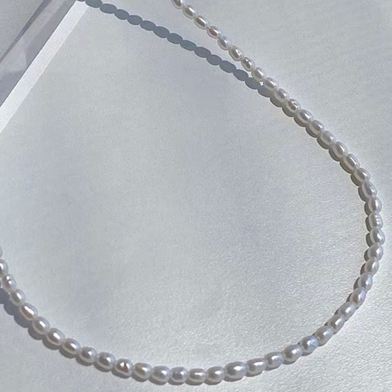 3mm mini Freshwater pearls necklace