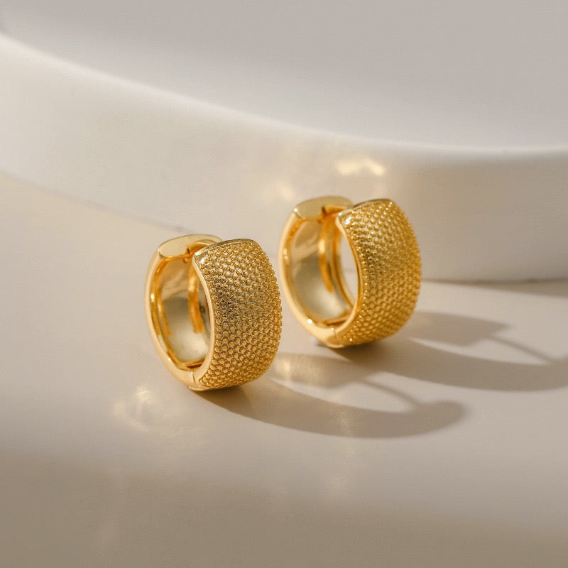 Gold plated mini hoops