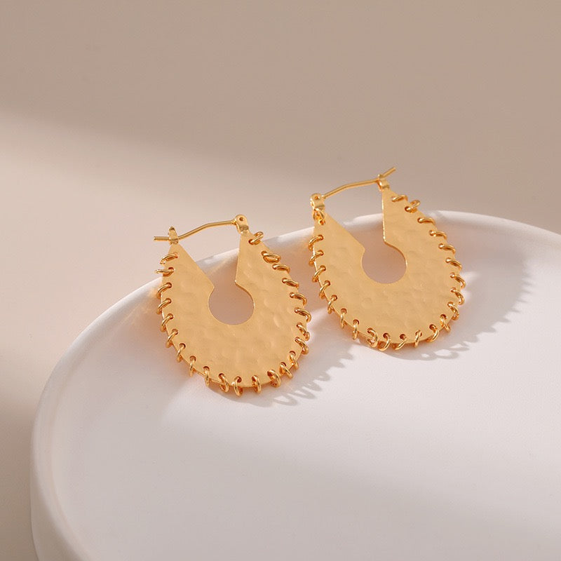 Gold plated hoops