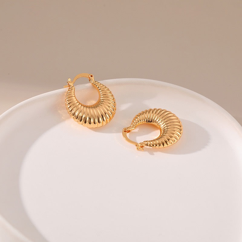 Gold plated hoops