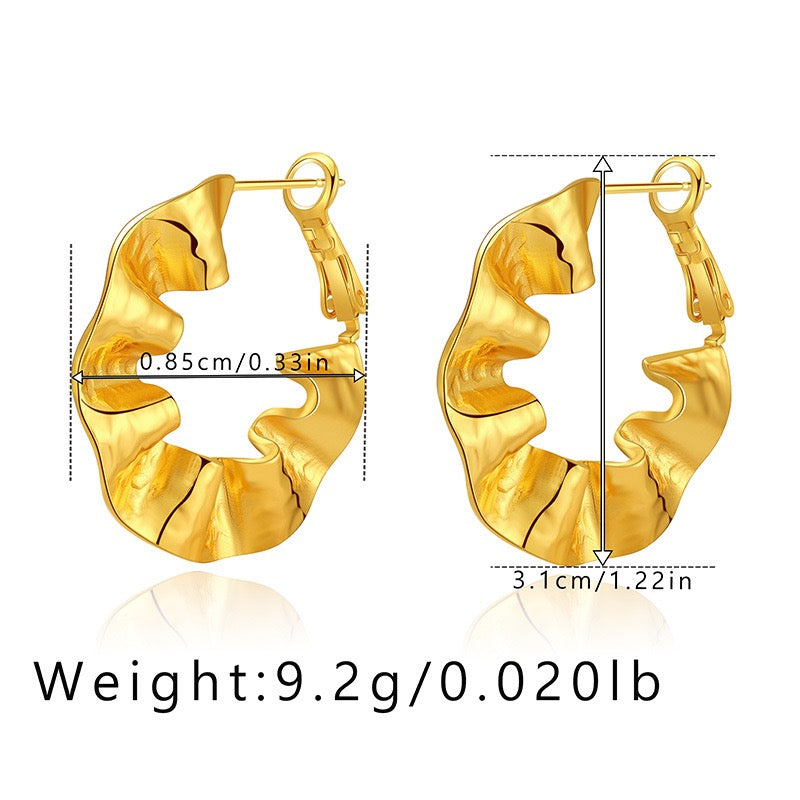 Gold plated hoops