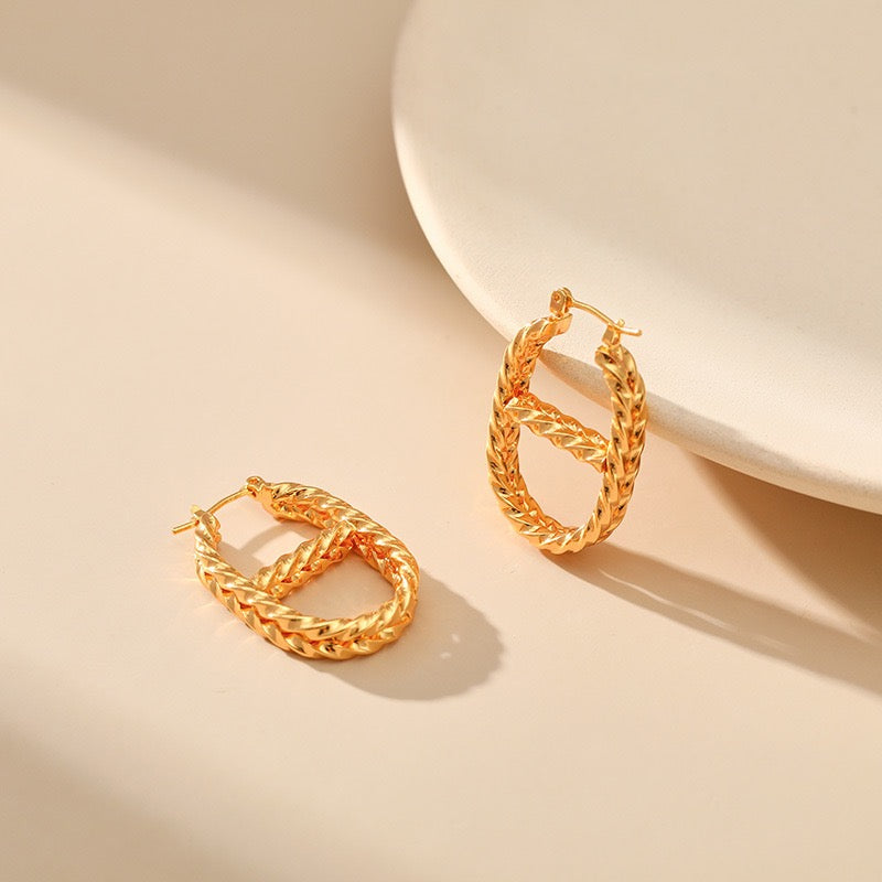 Gold plated hoops