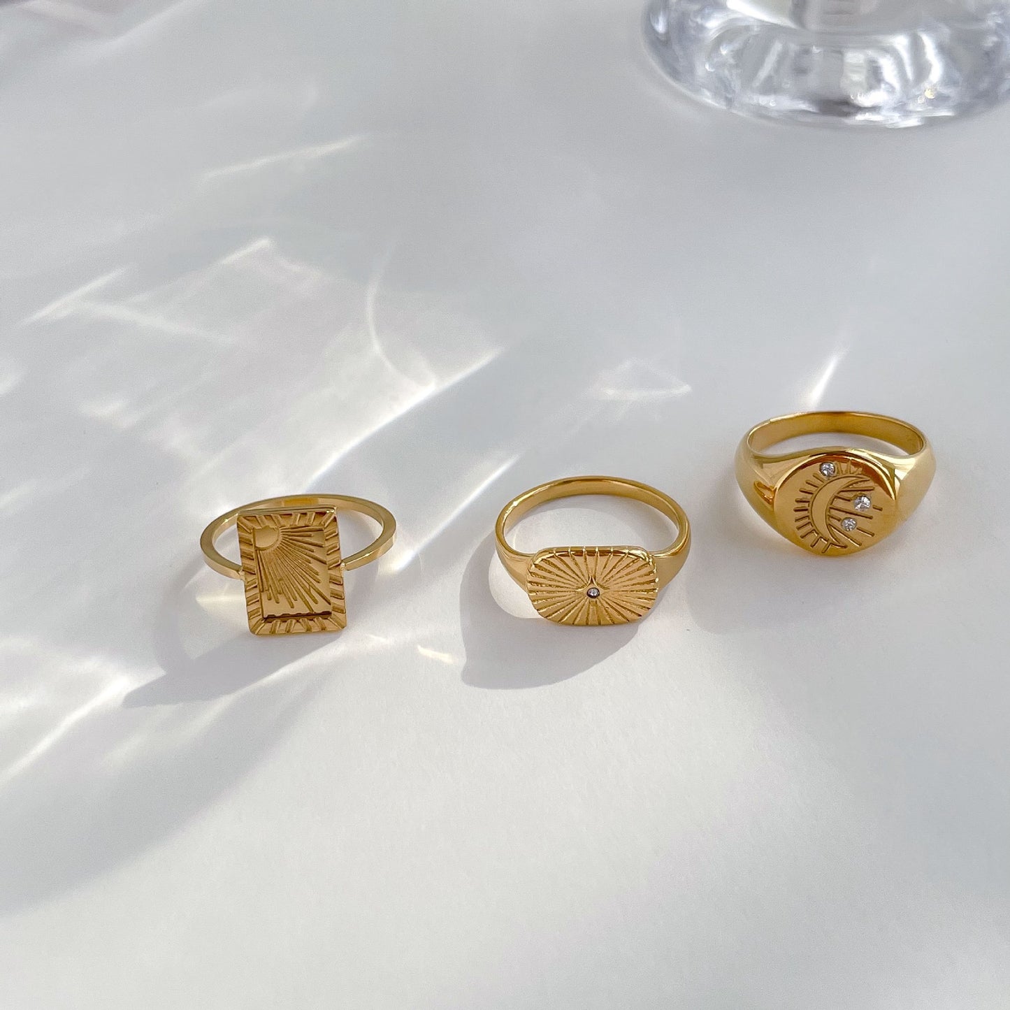 Gold plated rings