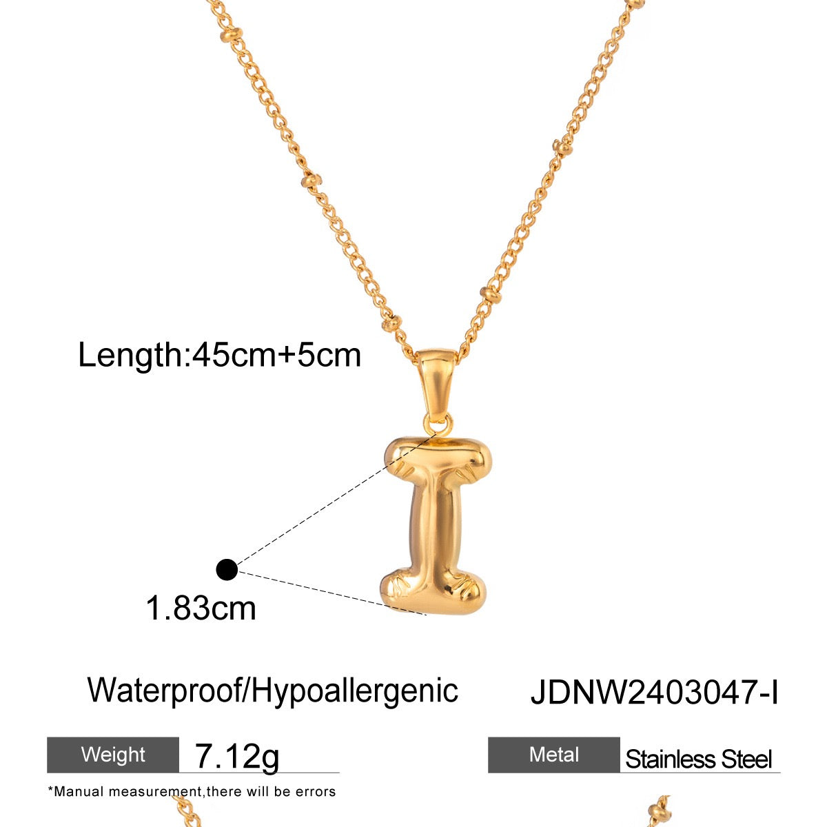 Alphabet name necklaces