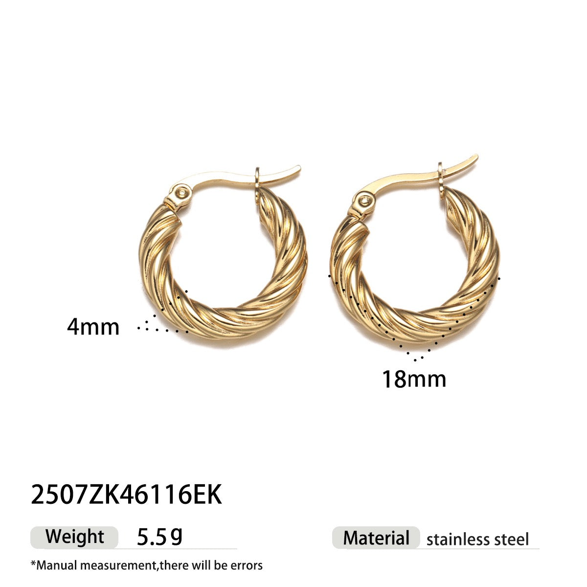 Swiftly twist hoop earrings
