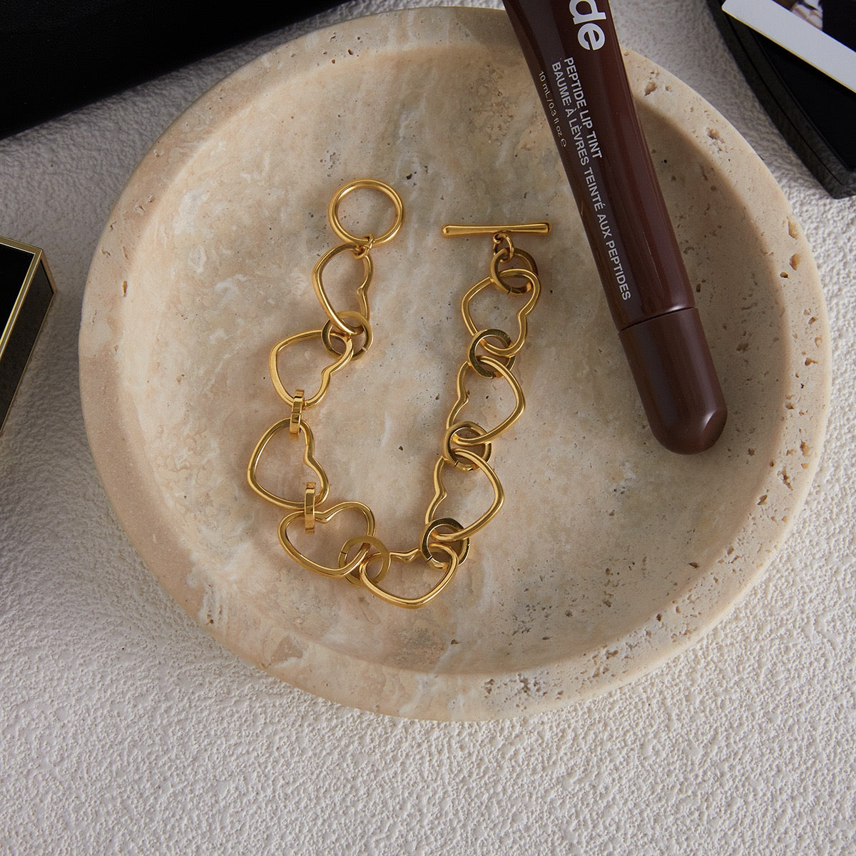 Heart chain bracelet