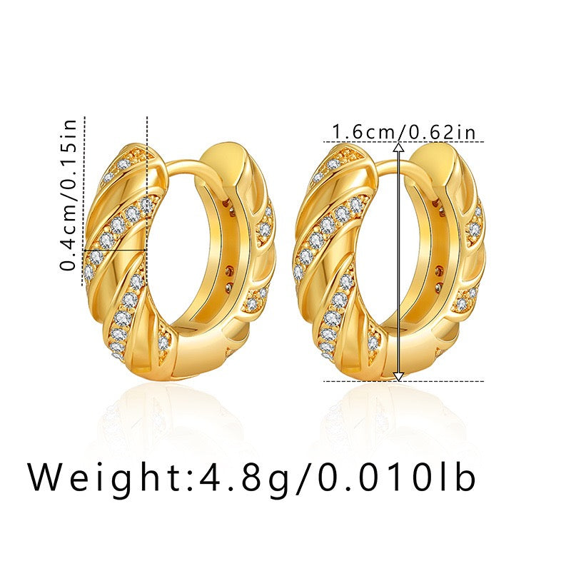 Gold plated hoops