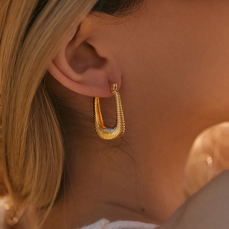 Gold plated hoops