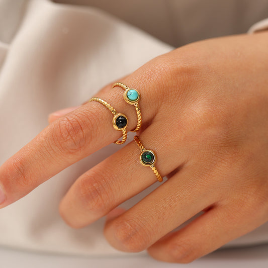 Classic stone rings